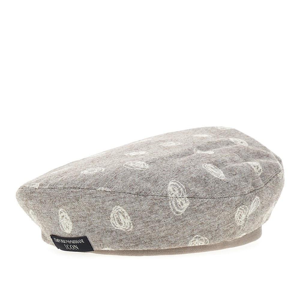 Jacquard wool-blend beret