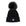 Wool and cashmere beanie hat with pompom