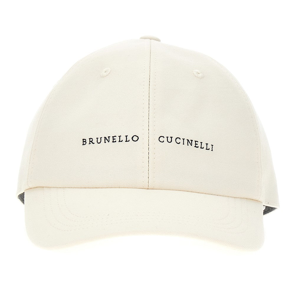 Cappello baseball in gabardine con logo