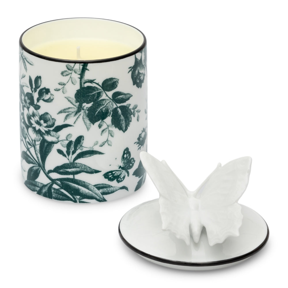 Herbosum candle with butterfly and print