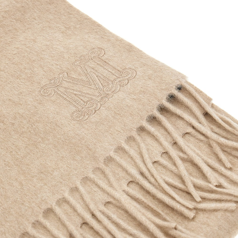 Cashmere scarf with monogram embroidery