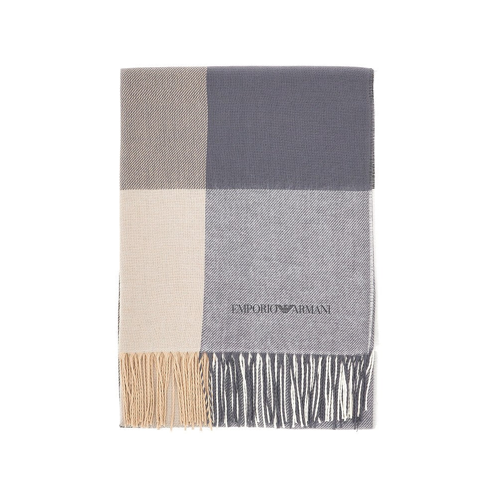 Check twill scarf