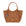 Woven faux leather shopping bag