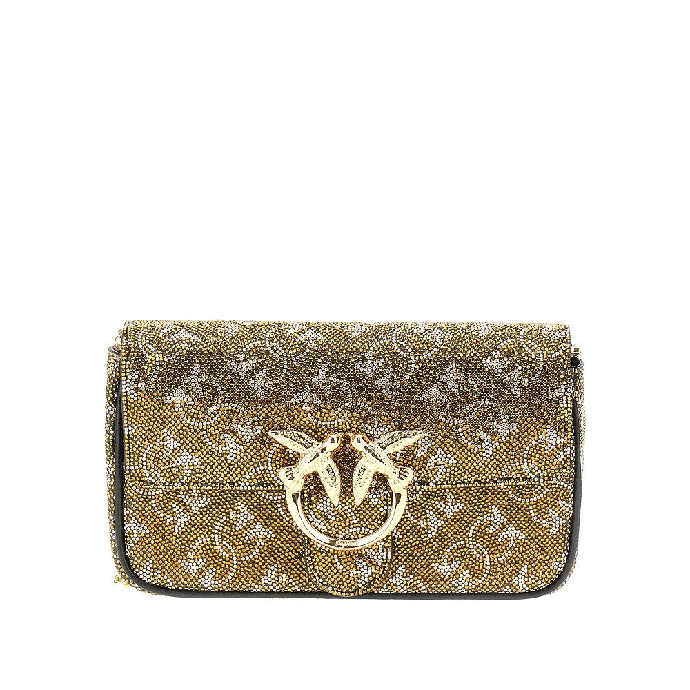 Strass Love One Pocket clutch with chain