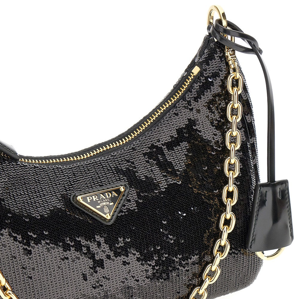 Sequin-embellished Re-Nylon bag