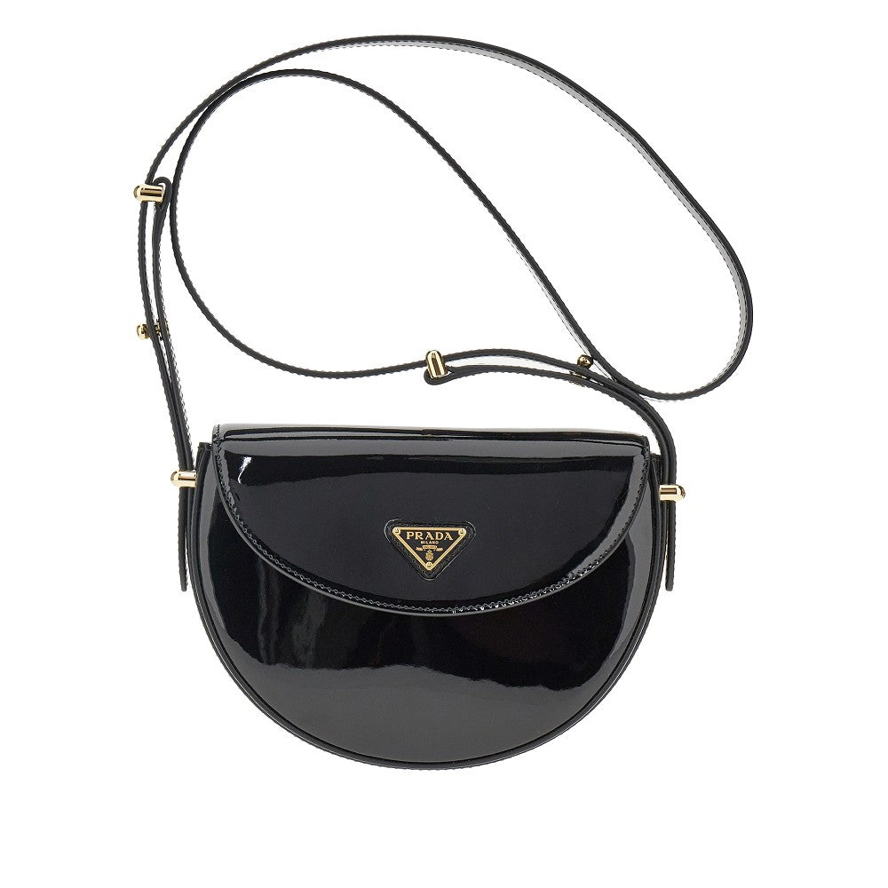 Patent leather crossbody mini bag with flap