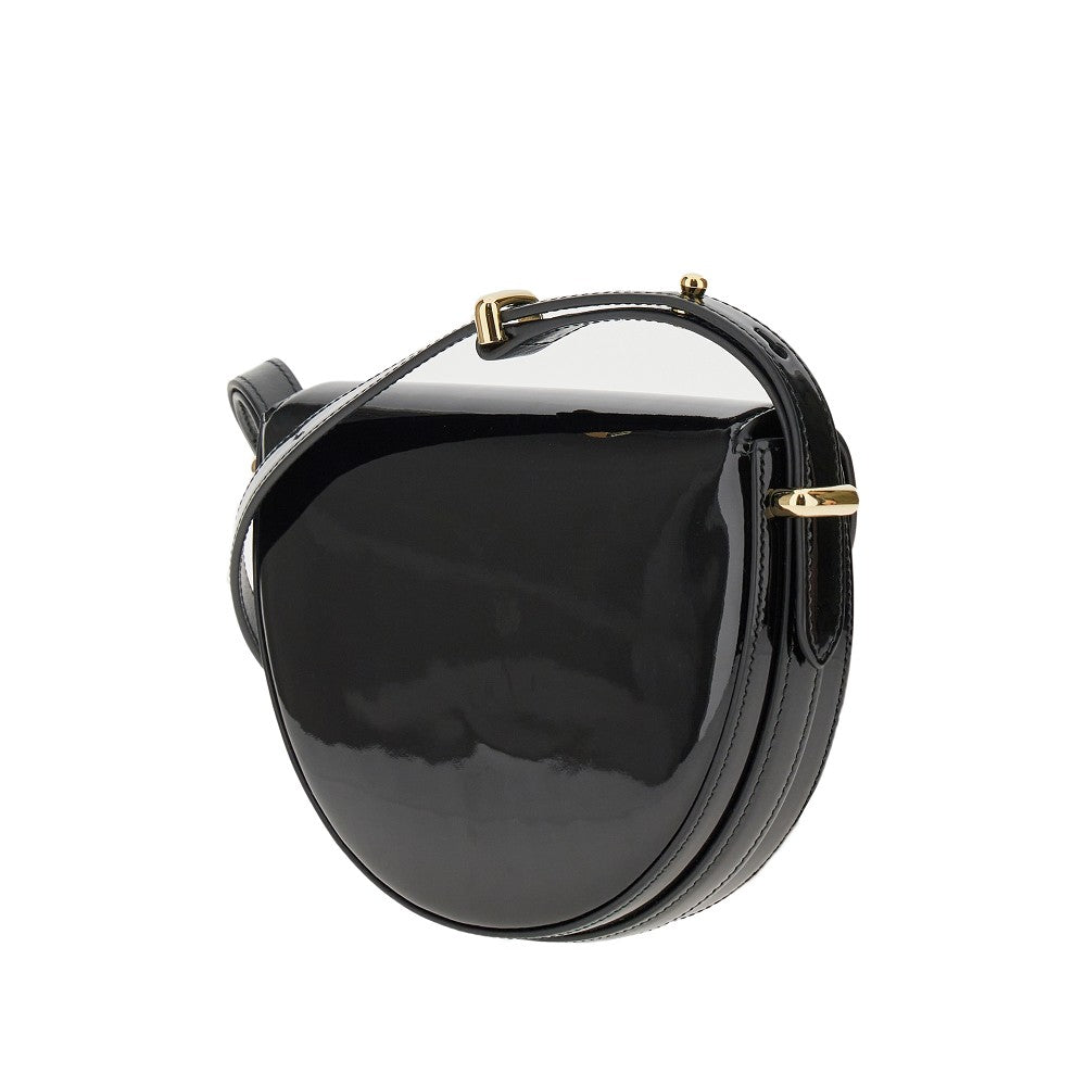 Patent leather crossbody mini bag with flap