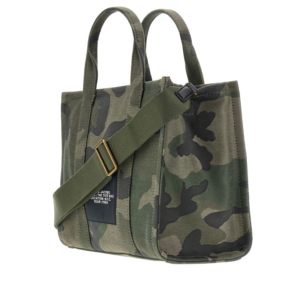 Tote bag media in tela jacquard camouflage