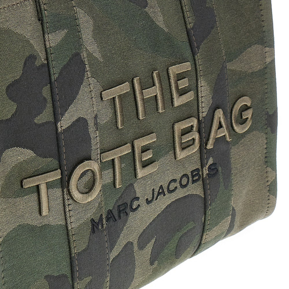 Tote bag media in tela jacquard camouflage