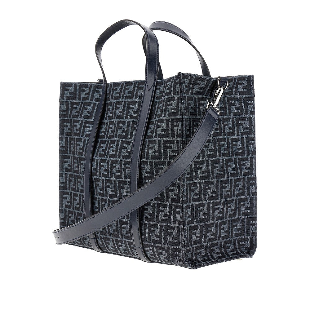 Shopper in tessuto jacquard FF