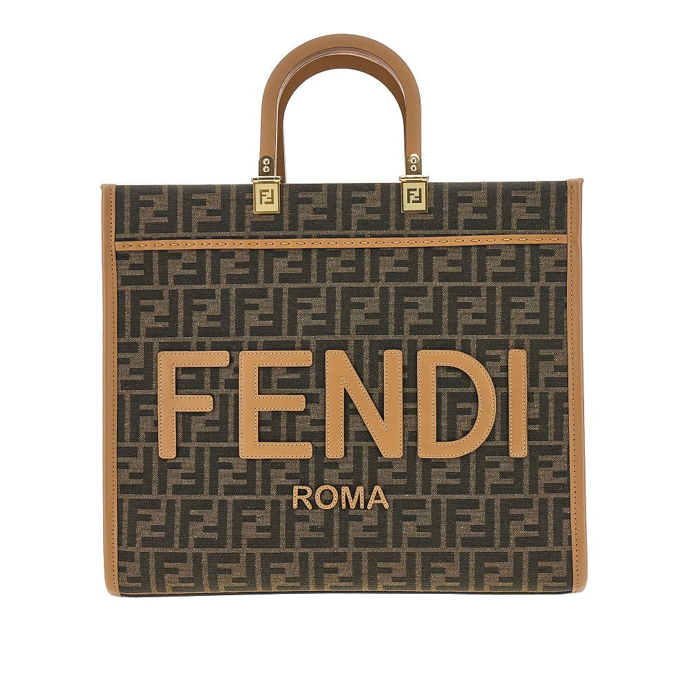 Borsa Fendi Sunshine media in jacquard FF