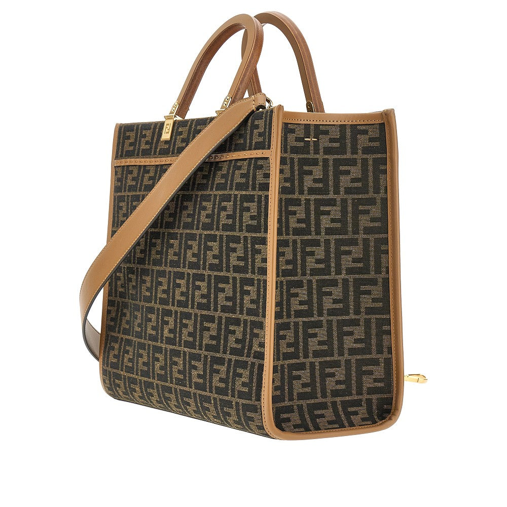 Borsa Fendi Sunshine media in jacquard FF