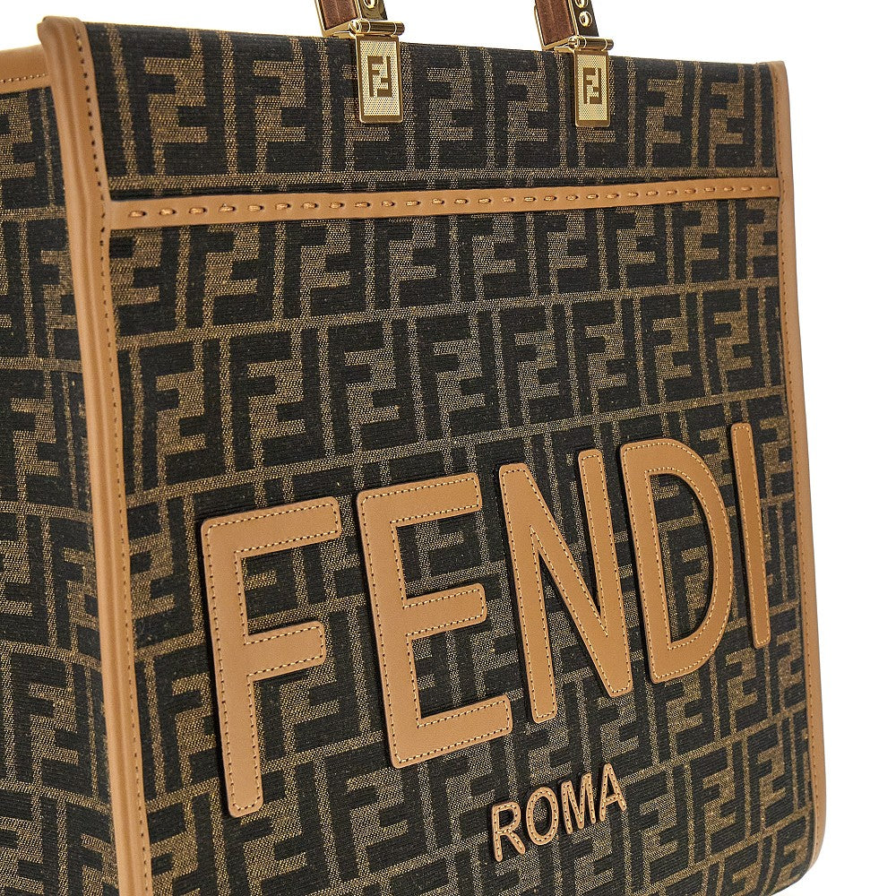 Borsa Fendi Sunshine media in jacquard FF