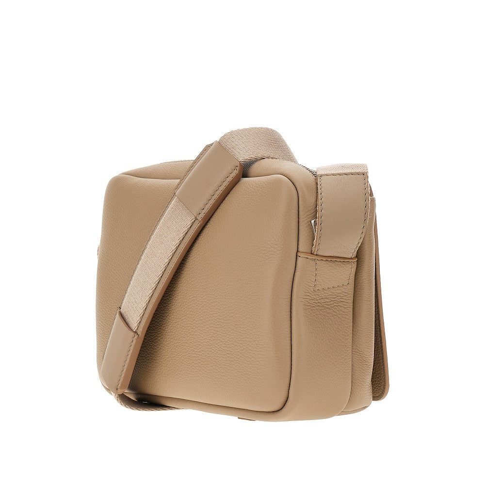 Borsa messenger Military XS in pelle grain