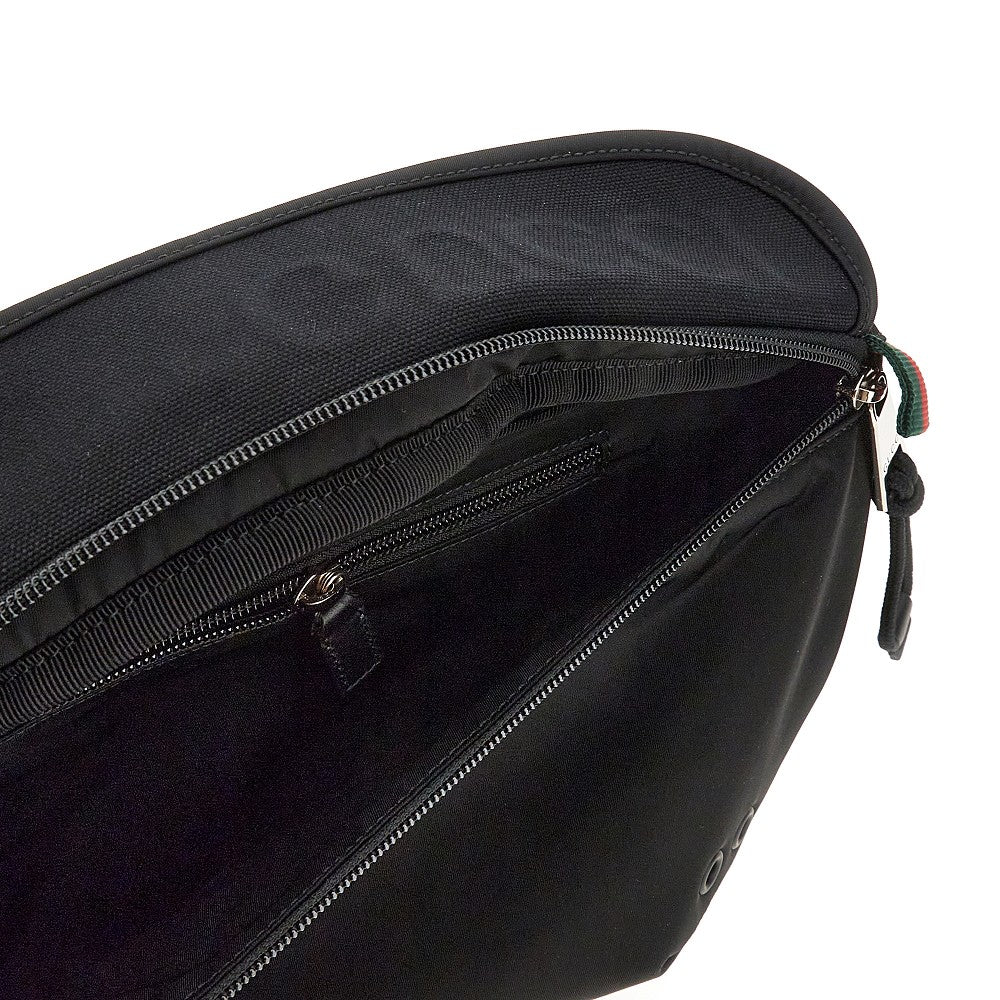 Small nylon belt bag with embossed logo