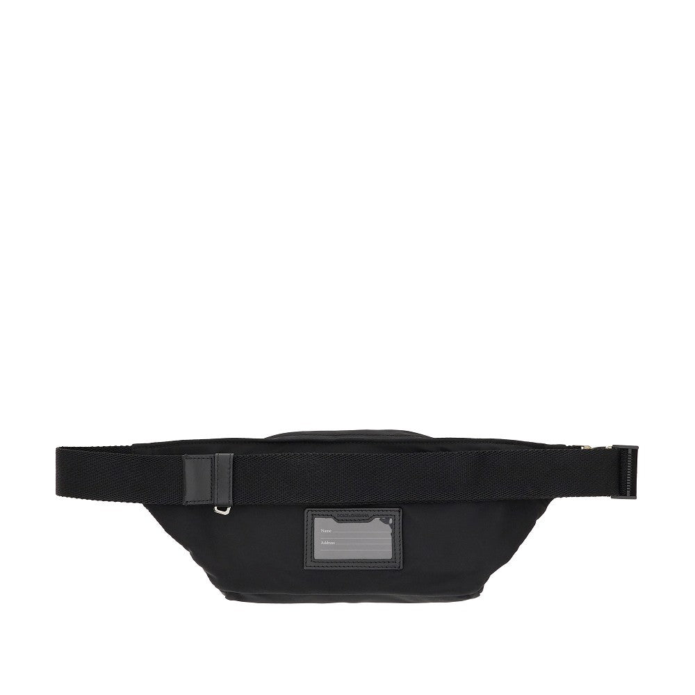 Nylon belt bag with rubberized logo