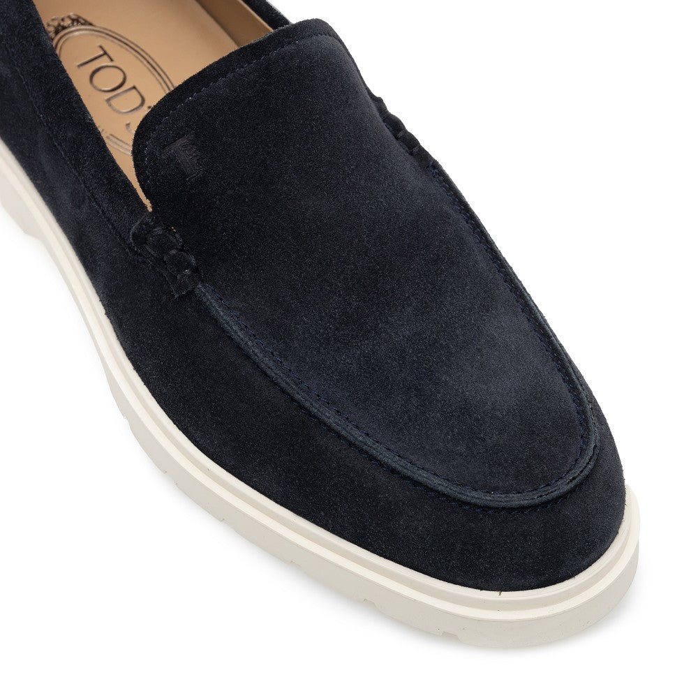 Suede leather hybrid loafers