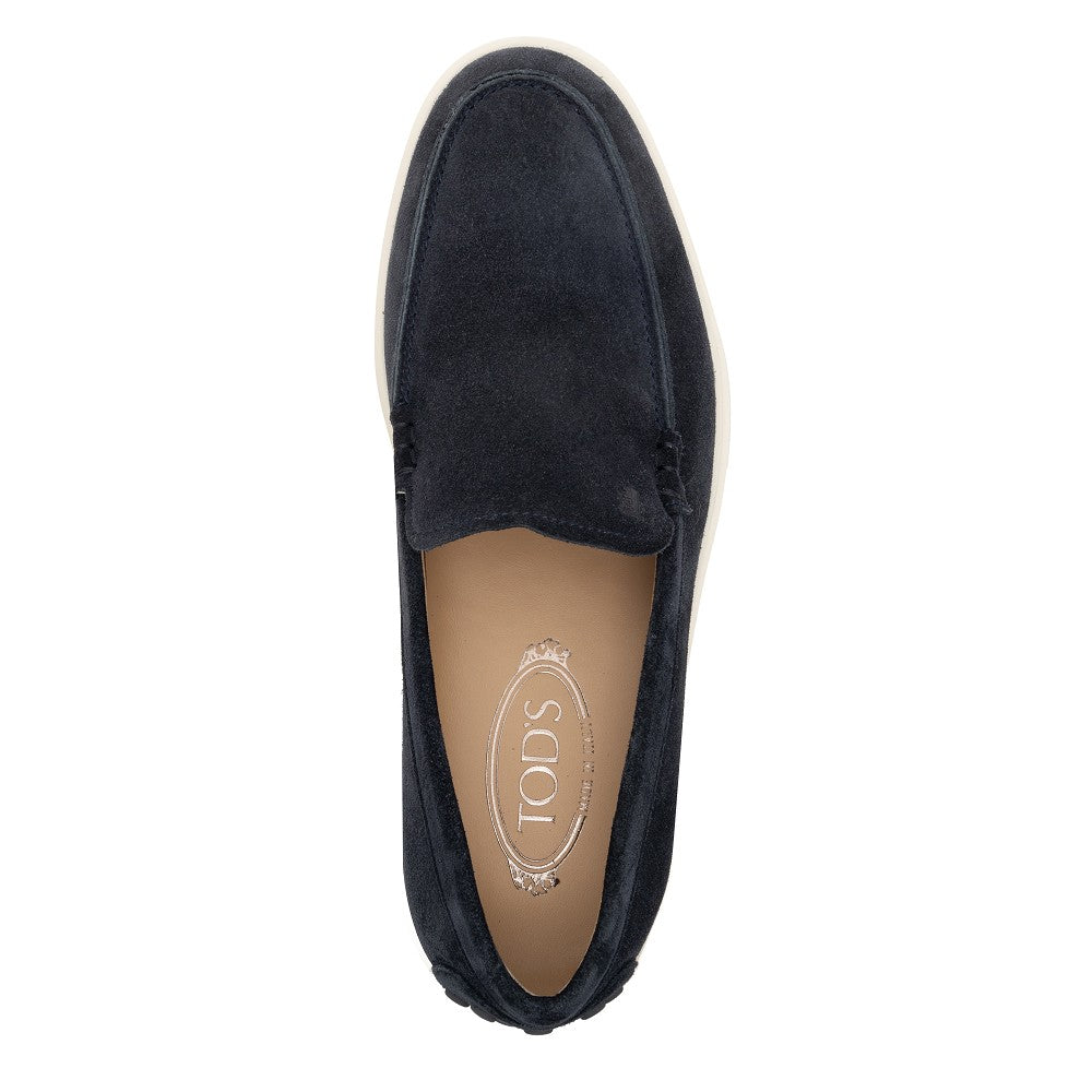 Suede leather hybrid loafers