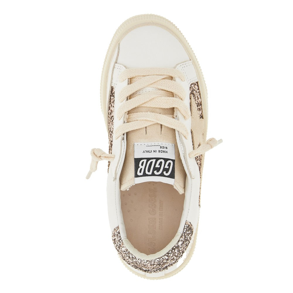 Sneakers &#39;May&#39; in pelle e glitter