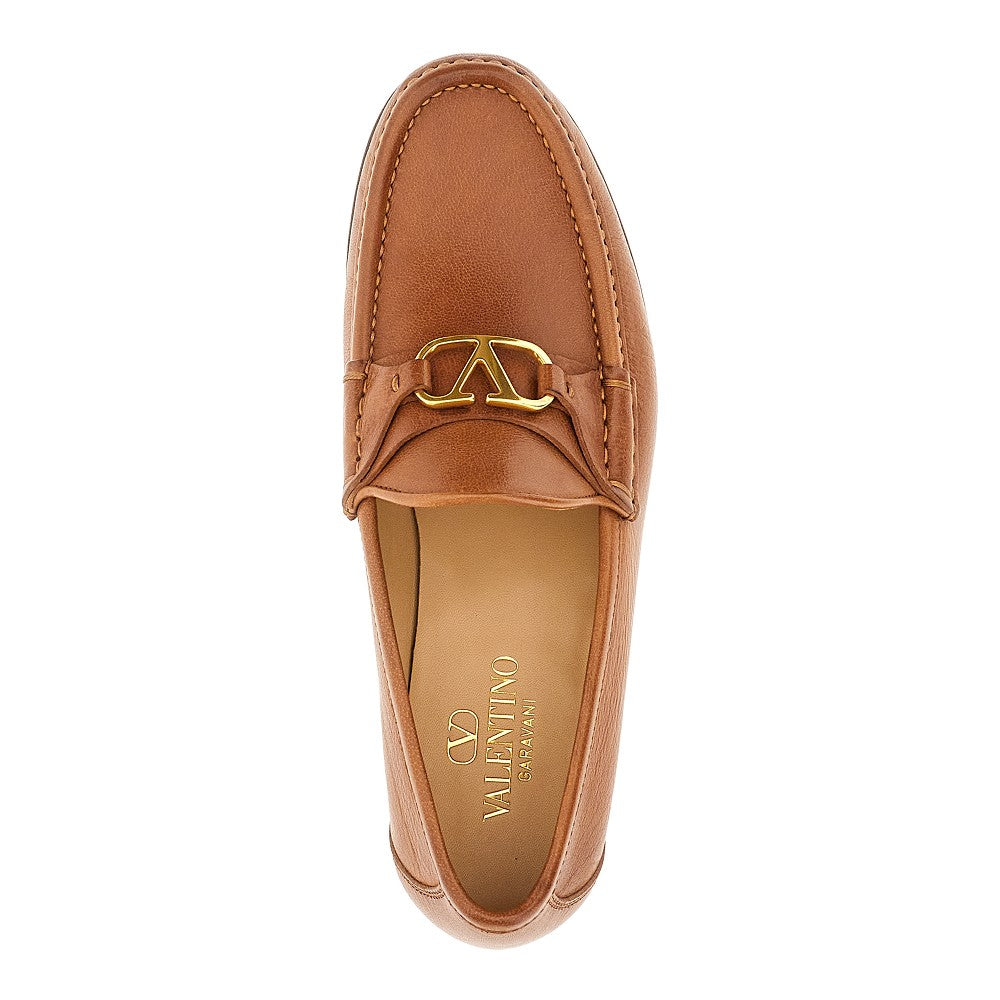 &#39;VLogo Signature&#39; leather loafers