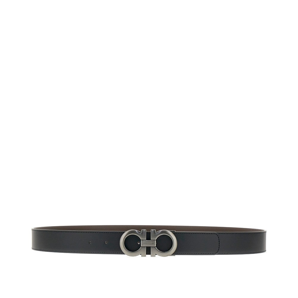 Reversible belt with Gancini buckle