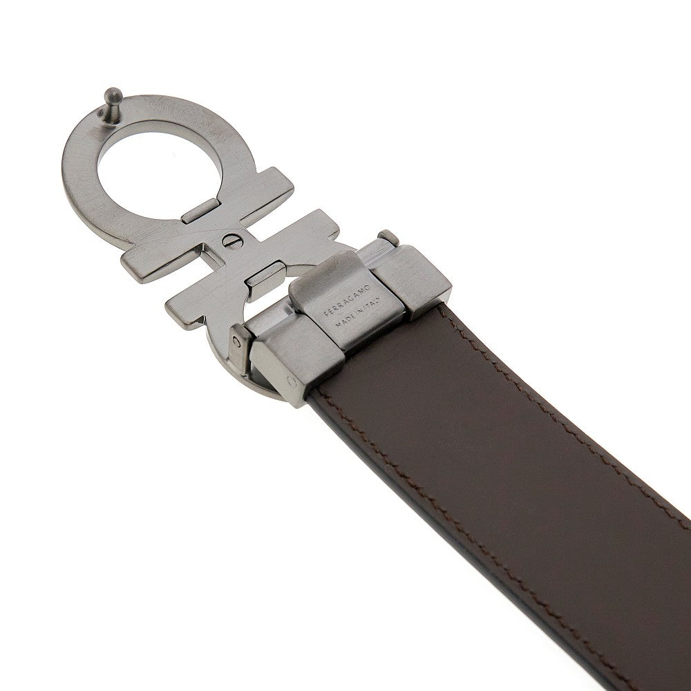 Reversible belt with Gancini buckle