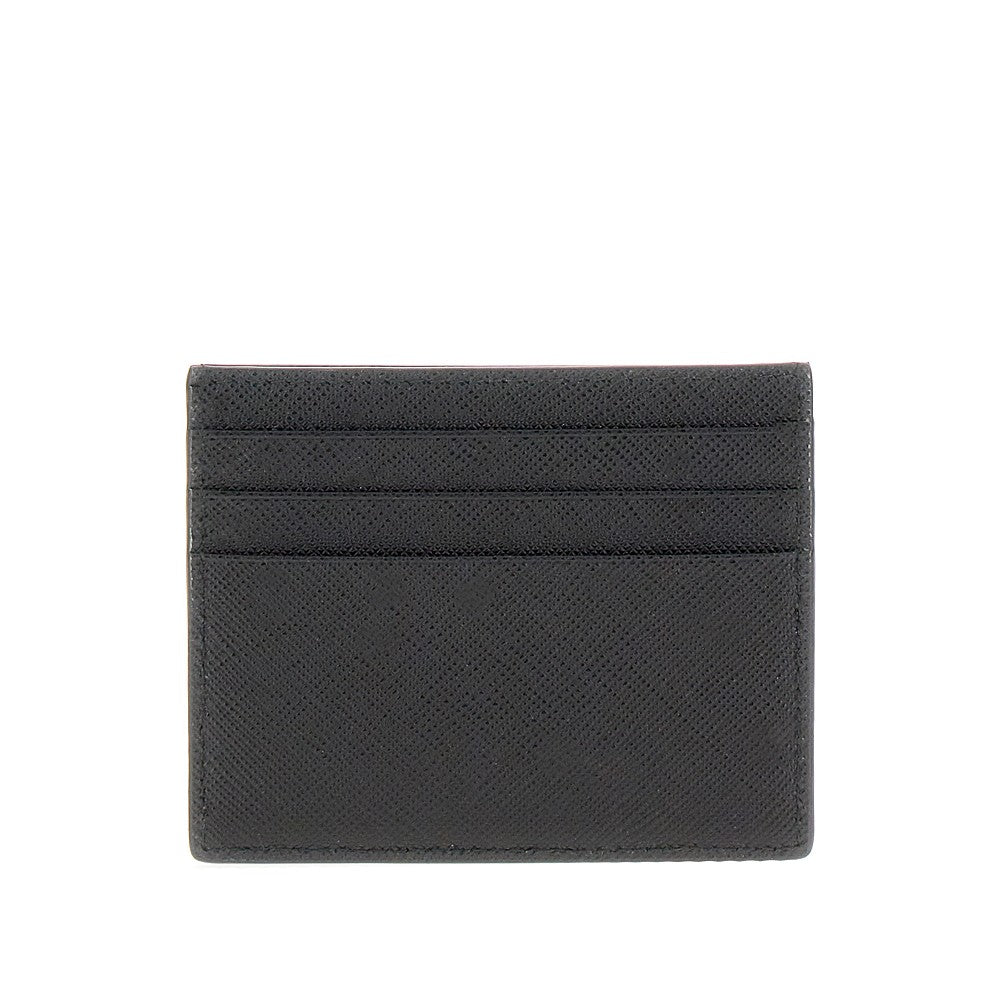 Saffiano leather cardholder with logo