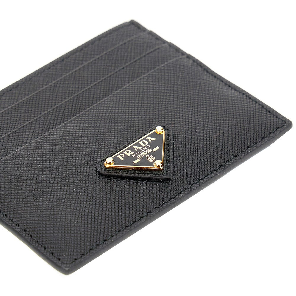 Saffiano leather cardholder with logo