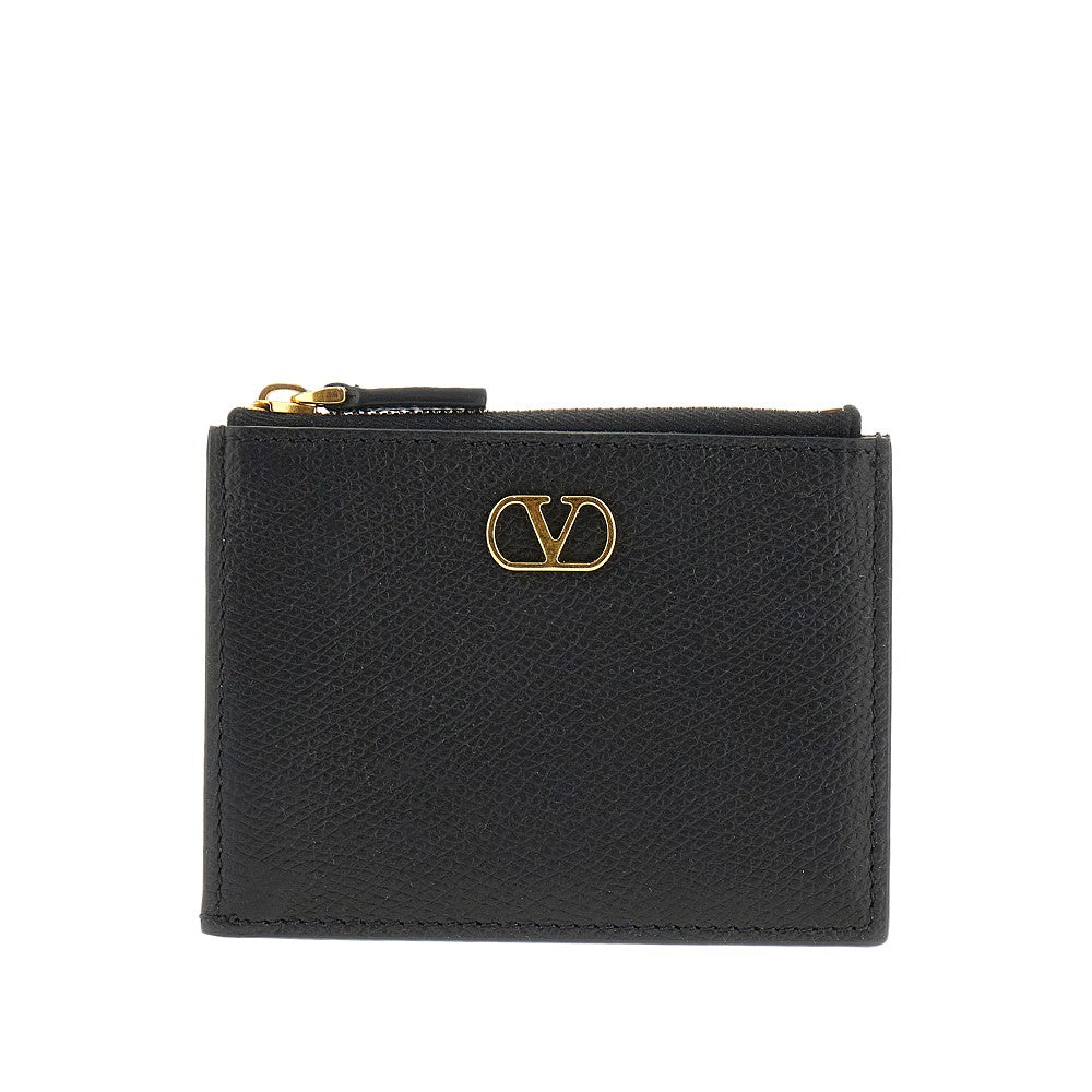 &#39;Vlogo Signature&#39; leather cardholder