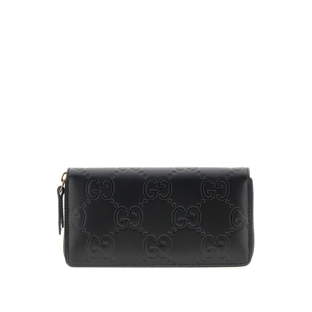 GG leather zip-around wallet