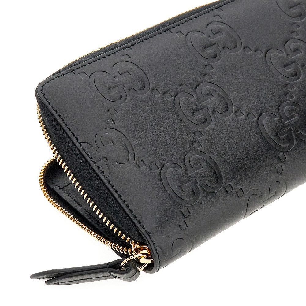 GG leather zip-around wallet