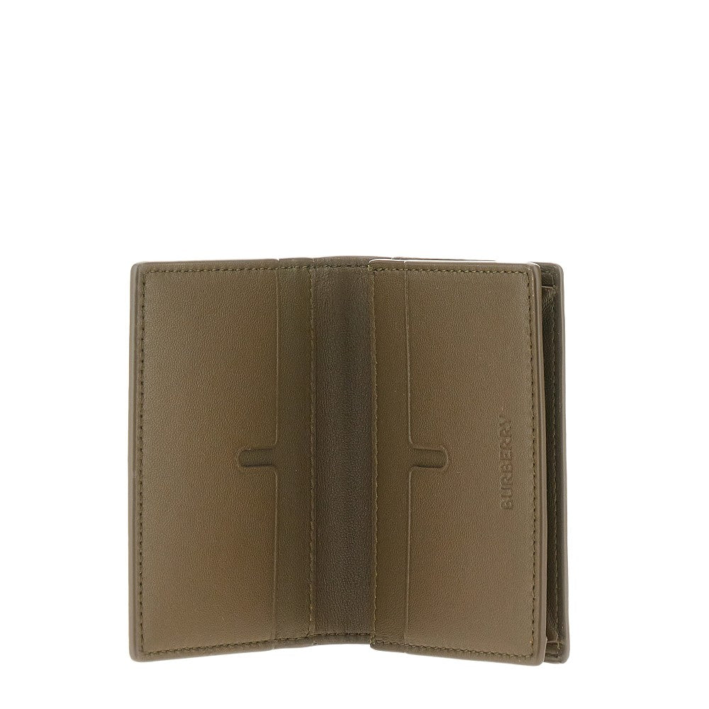 Check coated fabric bi-fold cardholder