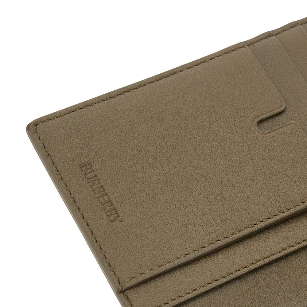 Check coated fabric bi-fold wallet