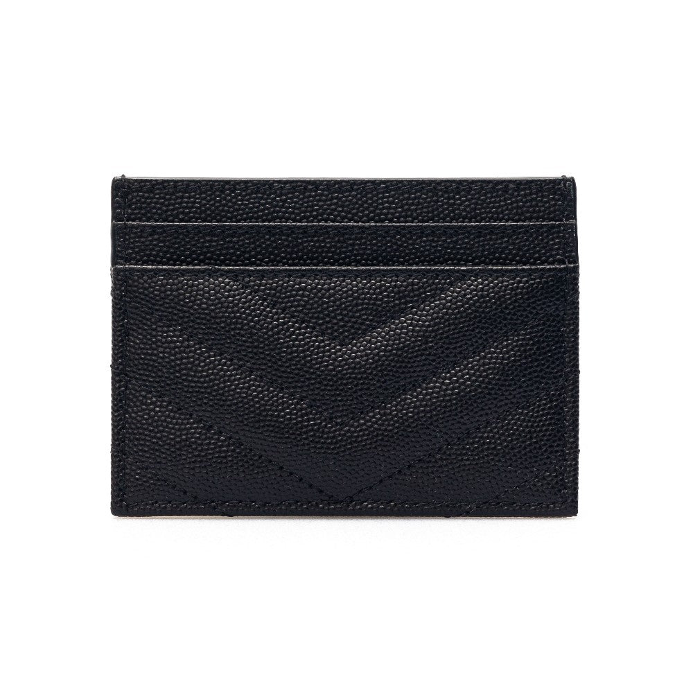 Grain de Poudre leather cardholder