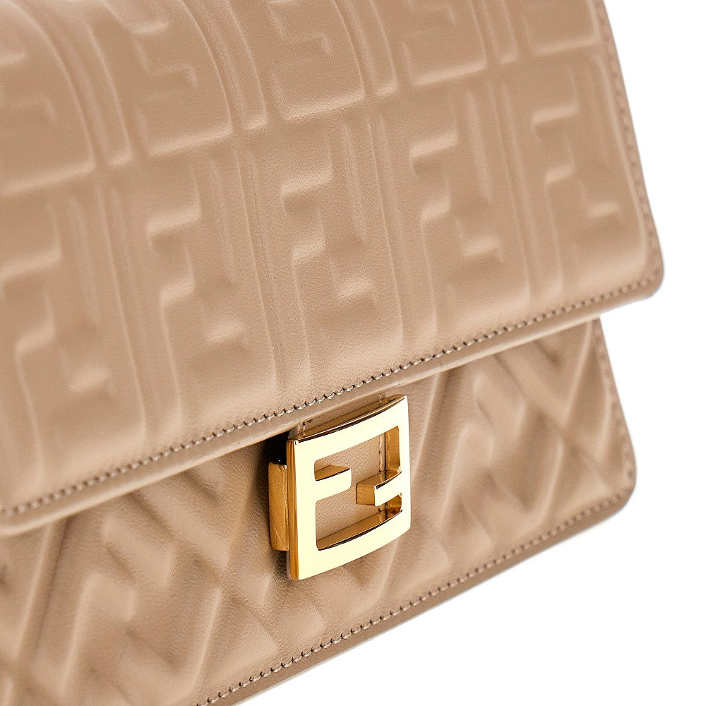 FF embossed nappa leather clutch